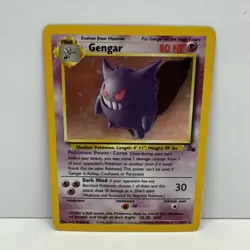 Pokemon TCG Gengar Fossil 5/62 Holo Base Holo LP Pokemon Card - Image 1