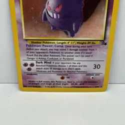 Pokemon TCG Gengar Fossil 5/62 Holo Base Holo LP Pokemon Card - Image 3