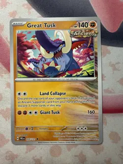 Great Tusk Uncommon SV: Prismatic Evolutions 055/131 NM English Pokemon Card - Image 1