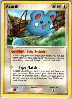 Azurill 20/113 Non Holo Delta Species - Pokemon Card - NM - Image 1