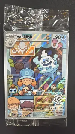 Vanillish 190/182 Holo Illustration Rare Holiday Calendar Stamped Pokemon Card - Image 1