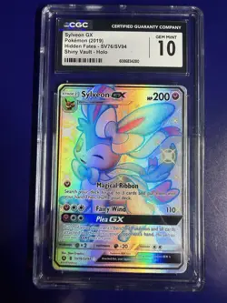 CGC 10 GEM MINT Pokemon Sylveon GX Hidden Fates Shiny Vault Holo SV76/SV94 - Image 1