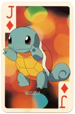 1998 Vintage Squirtle Jack of Diamonds Pokemon Televi-kun Poker Playing Card - Image 2
