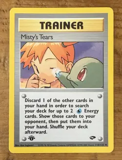 Pokemon TCG Trainer Misty’s Tears #118/132 Non-Holo 1st Edition Vintage 1999 - Image 1
