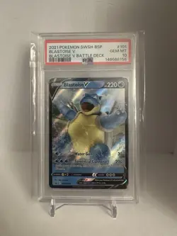 Blastoise V SWSH101 Black Star Promo Holo Pokemon Battle Deck PSA 10 GEM MINT - Image 1