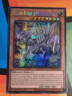 BLUE-EYES JET DRAGON 1ST ED PRISMATIC SECRET RARE MP23-EN004 YUGIOH NM x1 - Image 1