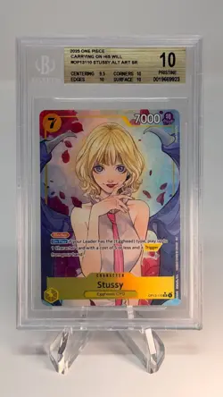 2025 ONE PIECE OP13 110 CARRYING ON HIS WILL STUSSY Beckett BGS 10 Pristine OP13 - Image 1