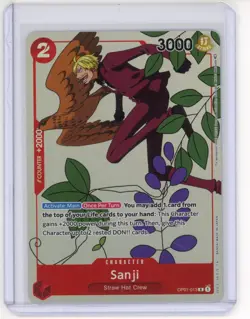 SANJI! Holo Alt Art Rare One Piece TCG Gift Collection 2023 OP01-013 NM, CCG - Image 1