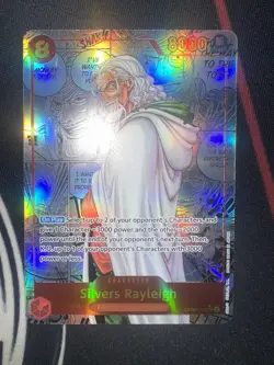 One Piece Silvers Rayleigh Parallel Manga Card OP08-118 Two Legends Foil - Image 2