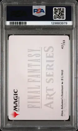 2025 MTG FINAL FANTASY ART SER GOLD STAMPED #42 DION, BAHAMUT'S DOMINANT PSA 10 - Image 2