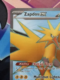 2023 Pokemon 151 Card ZAPDOS EX Full Art Foil Holo Ultra Rare 192/165 - Image 2