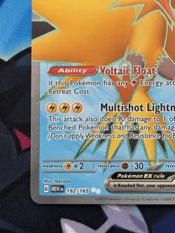 2023 Pokemon 151 Card ZAPDOS EX Full Art Foil Holo Ultra Rare 192/165 - Image 5