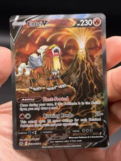 Entei V Crown Zenith Galarian Gallery Holo Ultra Rare Pokemon TCG GG36/GG70 NM - Image 3