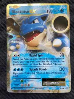 Pokemon 2016 Evolutions Blastoise EX 21/108 - Ultra Rare MINT - Image 1