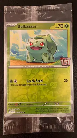 Bulbasaur 001/165 - Pokemon MEW-EN 151 - Best Buy Stamped Promo SEALED - Image 1