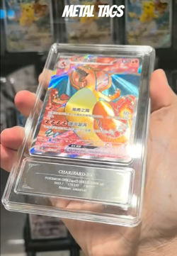 2025 Pokemon Cards CHN.Metal Tags Charizard EX 175/151 SR PCG 9 (SAME AS PSA 9) - Image 2