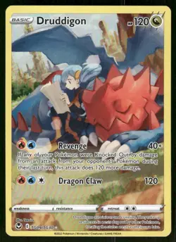 Pokemon Tcg Druddigon #TG09 Pokemon Silver Tempest NM - Image 1