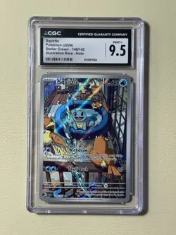 CGC 9.5 Squirtle Illustration Rare 148 Pokemon Stellar Crown - Image 1