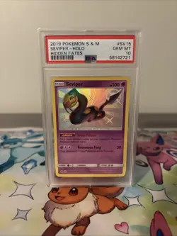 2019 Pokemon Sun & Moon Hidden Fates Seviper Shiny Vault Holo Rare #SV15 PSA 10 - Image 1