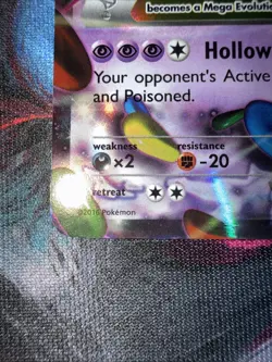 Pokemon TCG M Gengar EX Black Star Promos XY166 Shiny Holo Card - Image 2