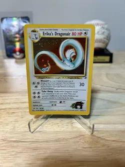 Erika’s Dragonair 4/132 Holo Gym Challenge WOTC Pokemon Card LP - Image 1