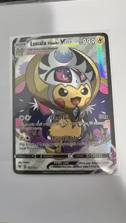 Lunala Pikachu Fan Made Pokemon Card - Image 1