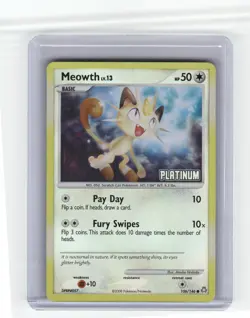 Meowth Burger King Promos Promo,Reverse Holo Pokemon Lightly played - Image 1