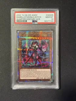 YuGiOh Diabellstar the Black Witch AGOV-EN006 Quarter Century Secret Rare PSA 10 - Image 1