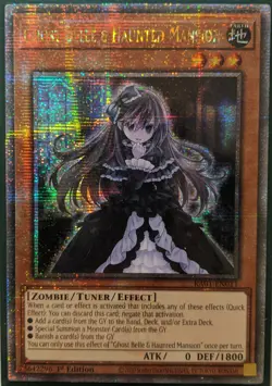 YuGiOh Ghost Belle & Haunted Mansion Quarter Century Secret Rare 1st RA01-EN011 - Image 1