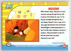 Pikachu's Vacation Success #55 Blue Label Topps Pokemon Card NM - Image 2