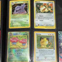 Pokemon TCG Mixed Card Lot - Muk, Meowth, Vileplume, 3 Cards - Image 1