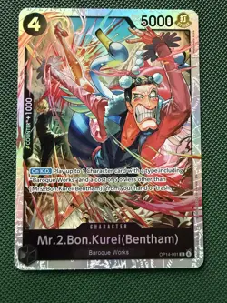 One Piece CCG Mr. 2 Bon Kurei (Bentham) OP14 -091 SR Foil Holo Card English - Image 1