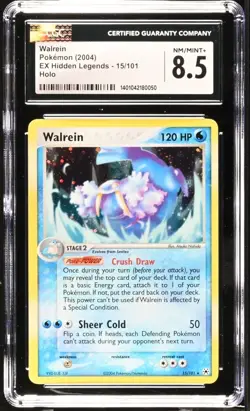 CGC 8.5 Walrein 2004 EX Hidden Legends 15/101 Holo Pokemon Card psa - Image 1