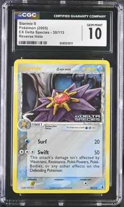 CGC 10 Starmie EX Delta Species 30/113 Reverse Holo Stamped Pokemon Card - Image 1