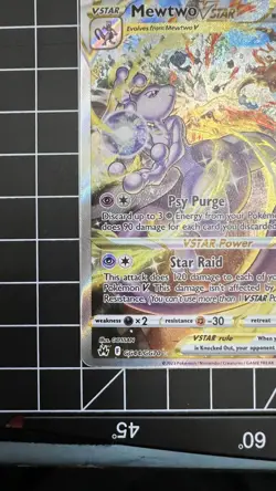 Mewtwo VSTAR - GG44/GG70 - Pokemon Crown Zenith Galarian Gallery Ultra Card NM - Image 2