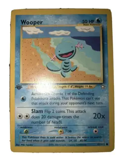 Wooper 🥇 1ST EDITION Pokemon Card Neo Genesis 82/111 NM - Image 1
