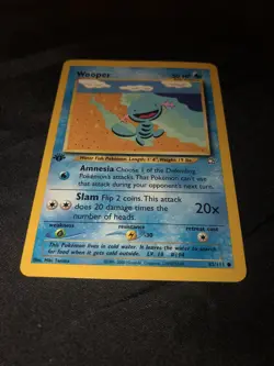 Wooper 🥇 1ST EDITION Pokemon Card Neo Genesis 82/111 NM - Image 3
