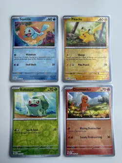 🔥POKEMON 151 - 4 CARD REVERSE HOLO "COSMOS" SET - COSTCO MINI TIN PROMO CARDS🔥 - Image 1