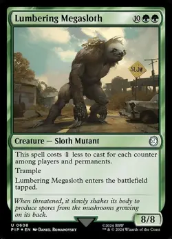 Lumbering Megasloth *** Surge Foil *** - MTG PIP Fallout - NM/MINT - Image 1