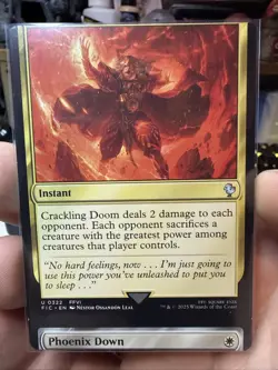 Crackling Doom Misprint Commander: Final Fantasy Regular Miscut - Image 1