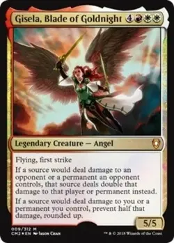 *FOIL* GISELA BLADE OF GOLDNIGHT Commander MTG Gold - Mythic - Image 1