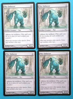 Magic the Gathering MTG Mirrodin MYR ENFORCER X 4 VLP/EX C 2003 NICE! - Image 1