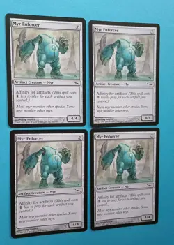 Magic the Gathering MTG Mirrodin MYR ENFORCER X 4 VLP/EX C 2003 NICE! - Image 2