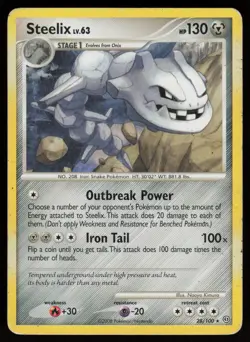 STEELIX 28/100 RARE STORMFRONT POKEMON HP - Image 1