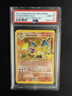 PSA 10 Charizard 4/102 Pokemon Celebrations Classic Collection Holo - Image 1