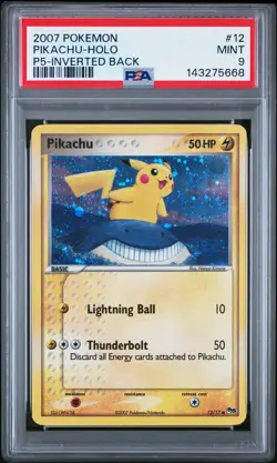 Pokemon TCG Pikachu 012/017 POP Series 5 Holo INVERTED BACK POP 20 - PSA 9 - Image 1