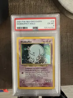 Pokemon Wobbuffet Neo Discovery 16/75 Holo Rare PSA 6 2001 English TCG - Image 1