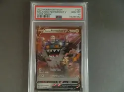 Galarian Perrserker V Pokemon 129/196 Swsh11: Lost Origin Holo PSA 10 - Image 1