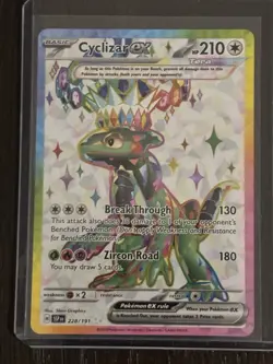 Pokemon Cyclizar ex 228/191 Sv08: Surging Sparks Ultra Rare Holo 210 HP Eng - Image 1