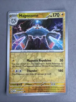 Pokemon TCG * SV Obsidian Flames * 65/197 Magnezone REVERSE HOLO Uncommon * NM - Image 1